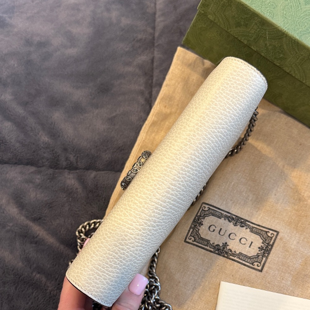 Gucci Dionysus White Leather Wallet On Chain *BRAND NEW* - Picture 9 of 9